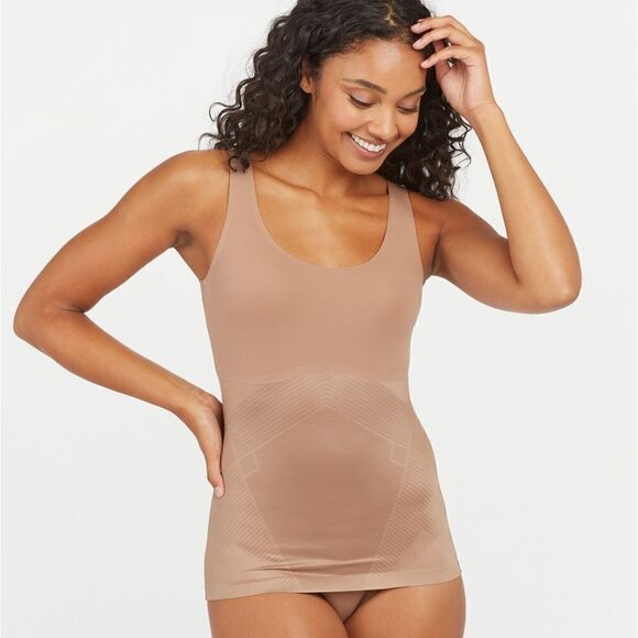 Spanx NWT Thinstincts 2.0 shapewear tank women’s XL in cafe au late - Picture 1 of 9